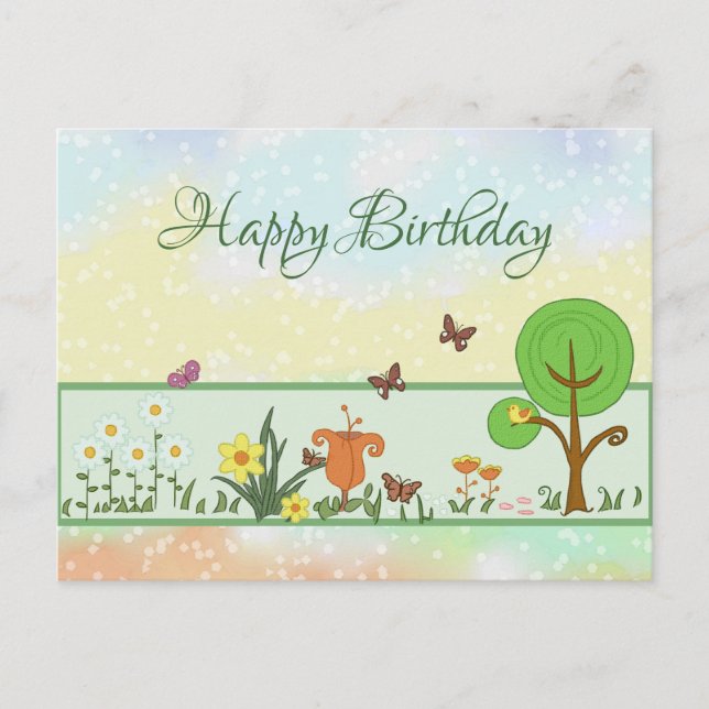 Papierfrühling Postkarte Vykort (Framsida)