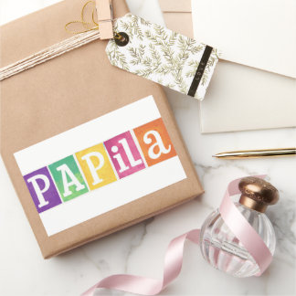 Papila Logo Sticker Rektangulärt Klistermärke