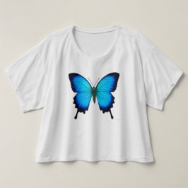 Papilio Ulysses Butterfly Dam Skörd Shirt Tröja