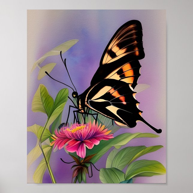 Papilio Ulysses Butterfly Triptych Poster (Framsidan)