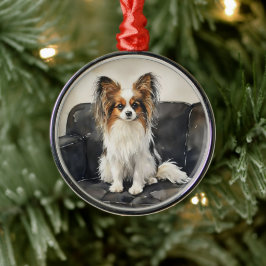 Papillion Acrylic Photo Tile Julgransprydnad Metall