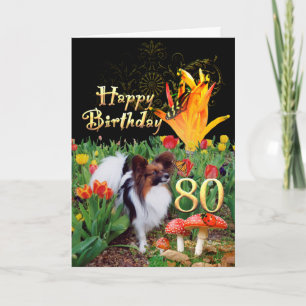 Papillion hund aveln Lycklig 80 Bäckfjärilar Kort