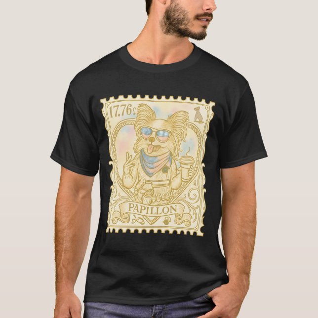 Papillion polis med segergest t shirt (Framsida)