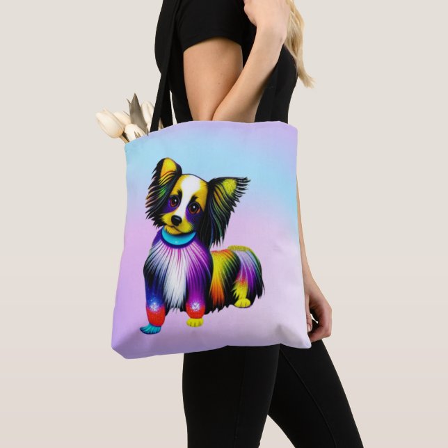 Papillion Pop Art Pastel Tygkasse (Närbild)
