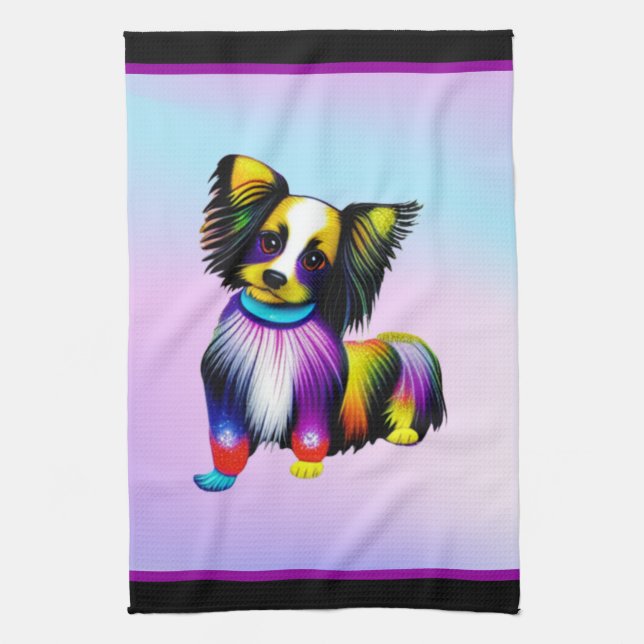 Papillion Pop Art Pastell   Kökshandduk (Vertikal)