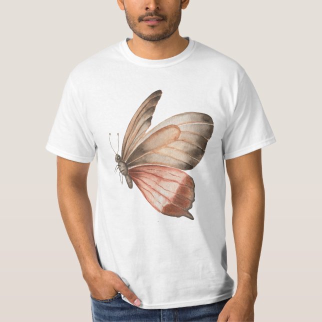 Papillon Aérien - Beauté Naturelle et Aquarelle  T Shirt (Framsida)