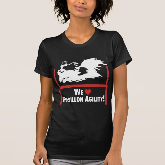 Papillon Agilitykärlek T-shirt (Framsida)