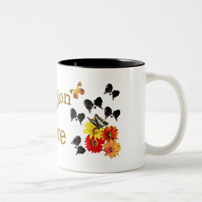 Papillon Älskare Gifts Två-Tonad Mugg (Höger)