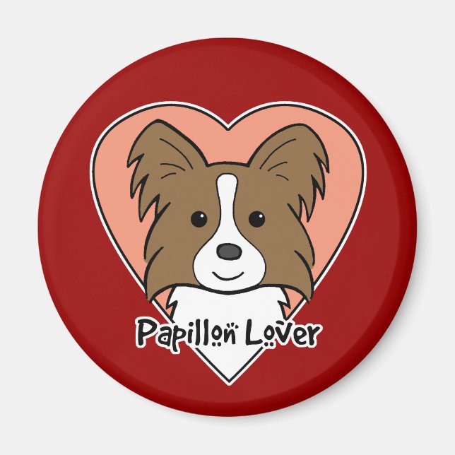 Papillon Älskare Magnet (Framsidan)