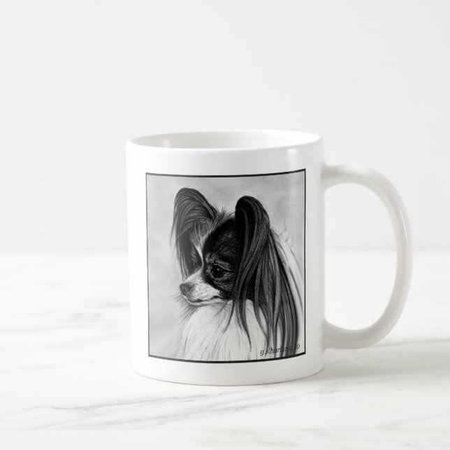 Papillon Art av Glenda S. Harlan Kaffemugg (Höger)