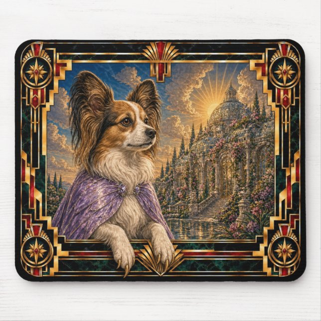 Papillon, Art Deco Hund Musmatta (Framsidan)