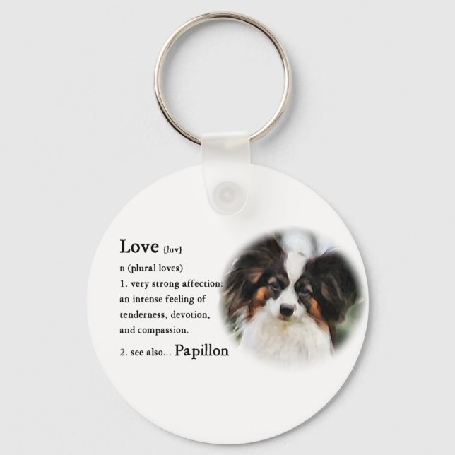 Papillon Art Gifts Nyckelring (Framsida)
