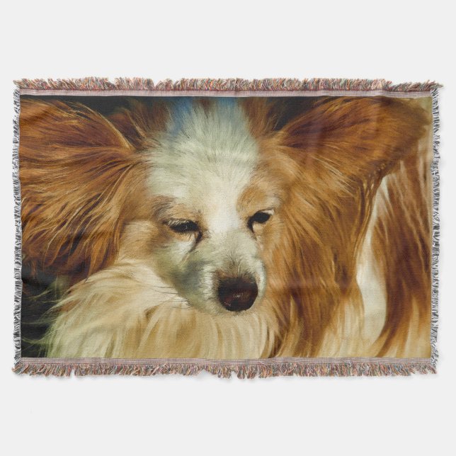 Papillon Beauty - Hund aveln Filt (Framsidan)