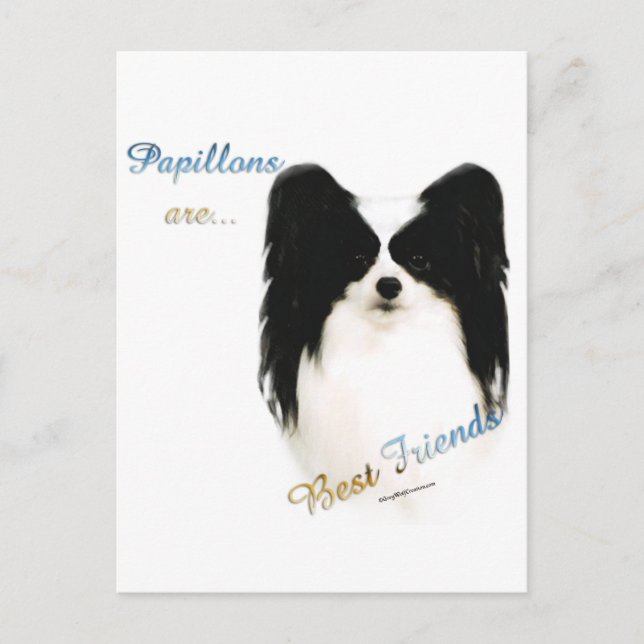 Papillon Best Friend 2 Vykort (Framsida)