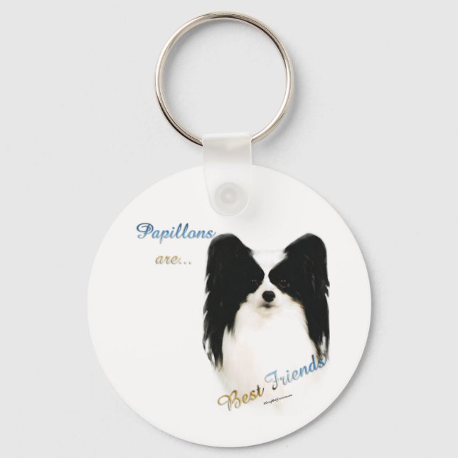 Papillon Best Friend Keychain Nyckelring (Framsida)
