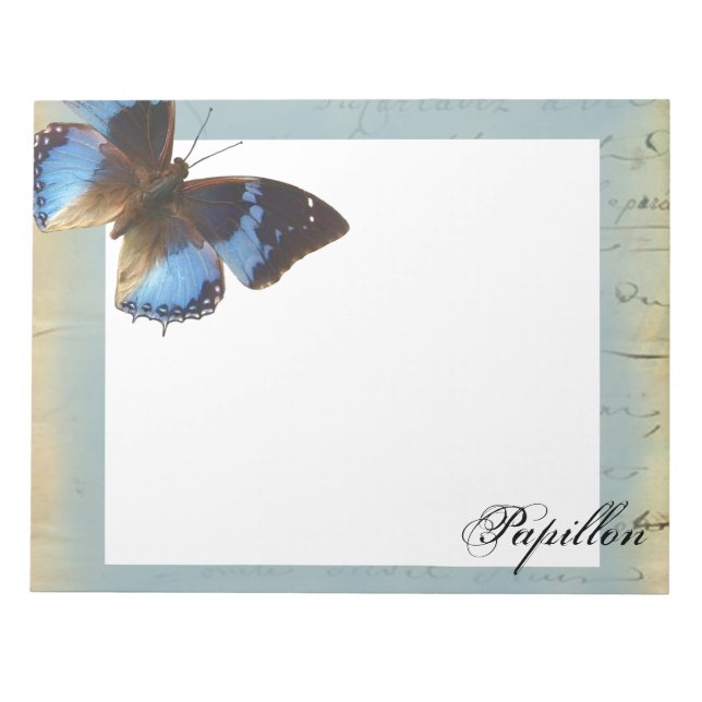 Papillon bleu anteckningsblock (Framsida)