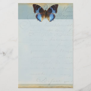 Papillon bleu brevpapper