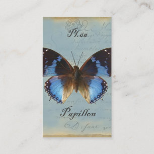 Papillon bleu visitkort