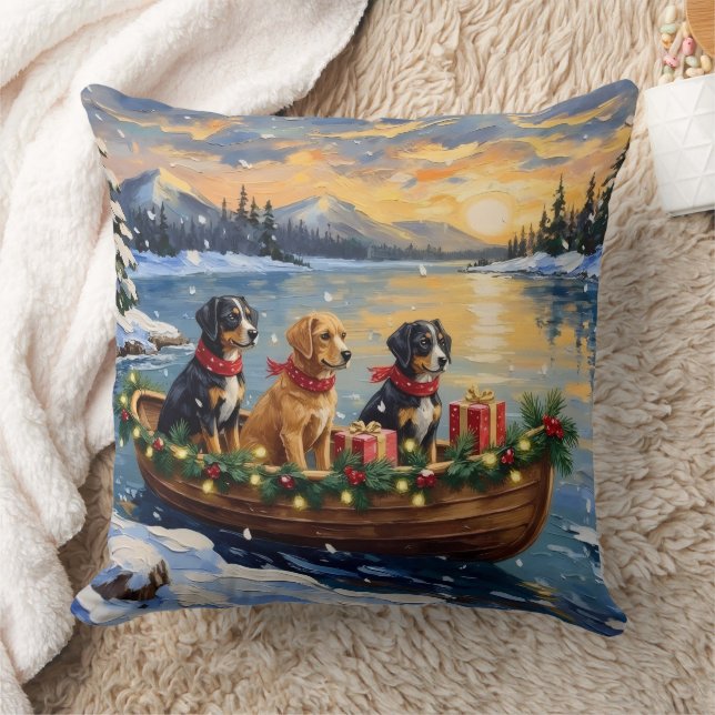 Papillon Christmas Boat Holiday Kudde (Filt)