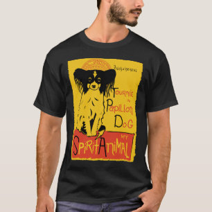 Papillon Cute Hund Chatta Noir Mashup Art Design T Shirt