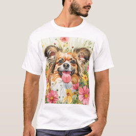 Papillon Dad Shirt – Watercolor T