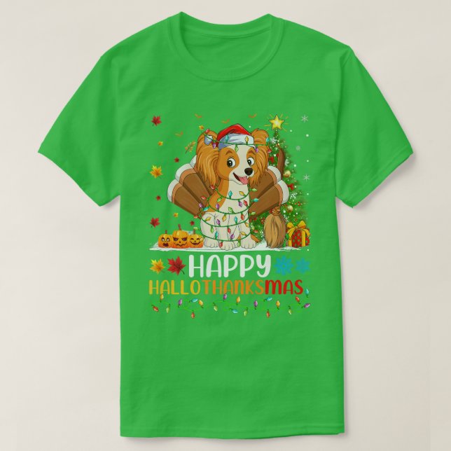 Papillon Dog Lover Funny Happy Papillon HelloThank T Shirt (Design framsida)