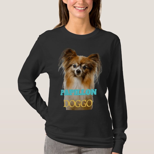 Papillon Doggo T Shirt (Framsida)