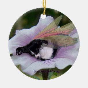 Papillon felik prydnad julgransprydnad keramik