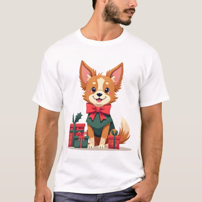 Papillon Festive Bow T Shirt (Framsida)