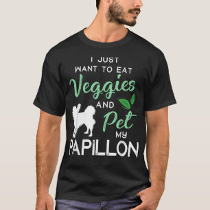 Papillon Funny Vegan Hund älskare Owner Julafton B T Shirt