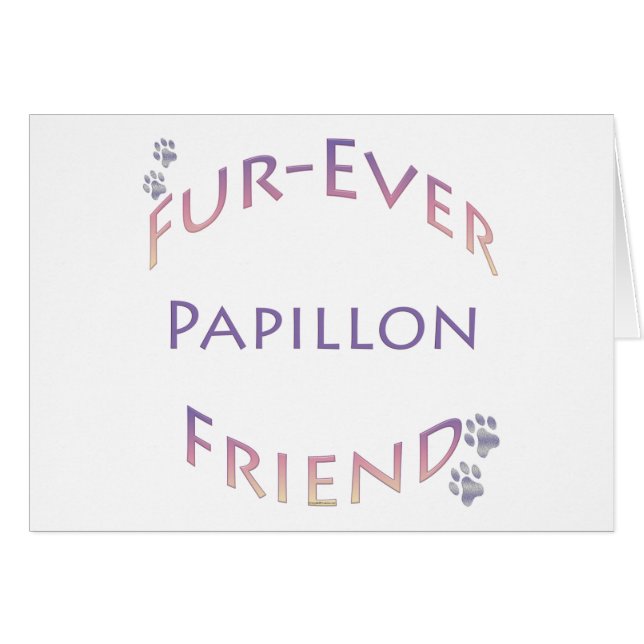 Papillon Furever Hälsningskort (Framsidan Horizontal)