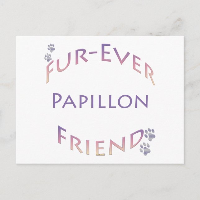 Papillon Furever Vykort (Framsida)