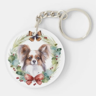 Papillon God Jul Utandning Festive Valp
