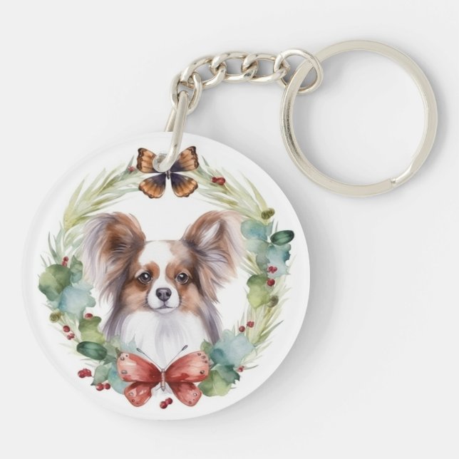 Papillon God Jul Utandning Festive Valp (Baksidan)