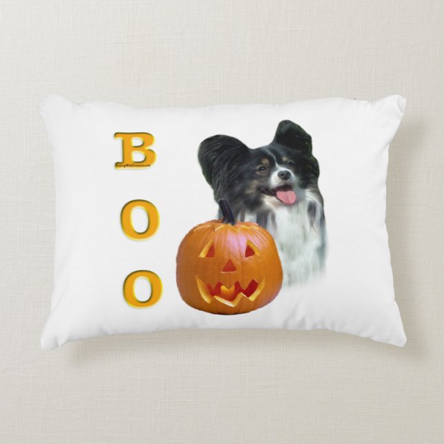 Papillon Halloween BOO Prydnadskudde (Framsidan)