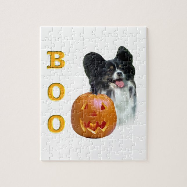 Papillon Halloween BOO Pussel (Vertikal)