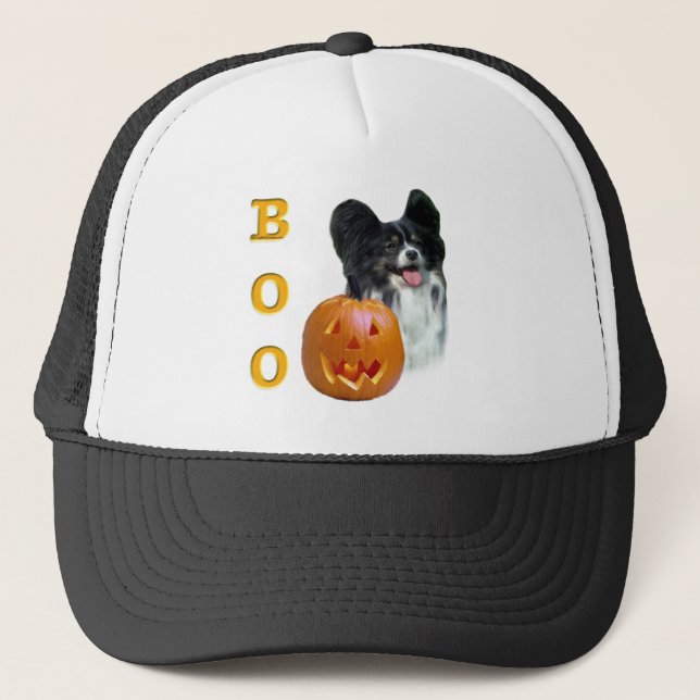 Papillon Halloween BOO Truckerkeps (Framsida)