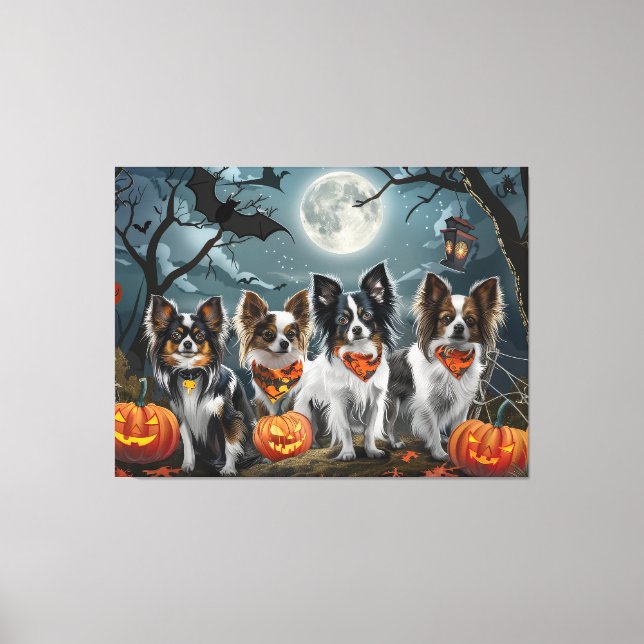 Papillon Halloween Spooky Canvastryck (Framsida)