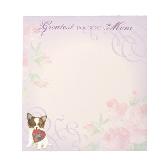 Papillon Heart Mamma Anteckningsblock (Framsida)