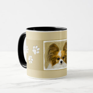 Papillon (Hound Tri)-målning - Originalkonst av Hu Mugg