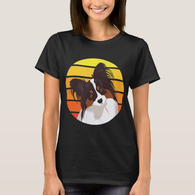 Papillon Hund älskare Gift T Shirt (Framsida)
