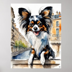 Papillon - Hund Art-utskrift Poster