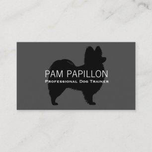 Papillon Hund aveln Silhouette Visitkort