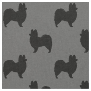 Papillon Hund aveln Silhouettes Patterned Tyg
