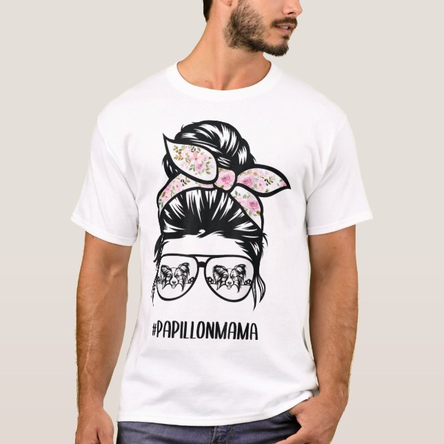 Papillon hund, bjästhölje, papillon m t shirt (Framsida)