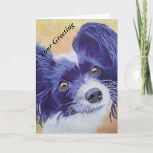Papillon Hund Card Helgkort