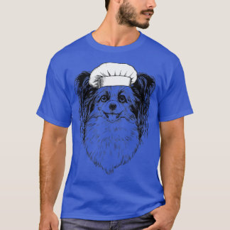 Papillon Hund Cook Chef Funny Cooking T Shirt