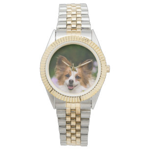 Papillon Hund Cute Romantic Porträtt - för kvinnor Armbandsur