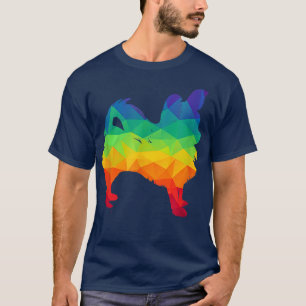 Papillon Hund HBT Rainbow Flagga Funny Pet T Shirt