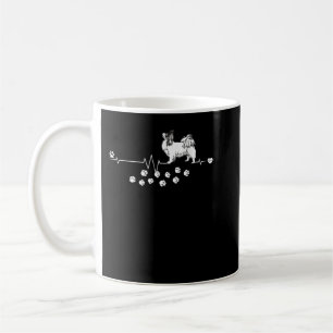 Papillon Hund Heartslag Gift Hundar Breed Women Ma Kaffemugg